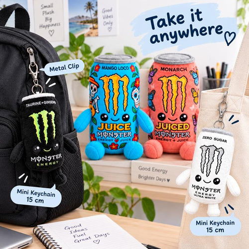 Monster Energy Drink Can Plush Toy