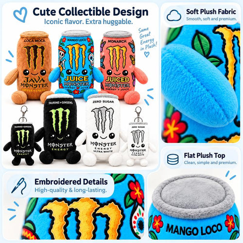 Monster Energy Drink Can Plush Toy
