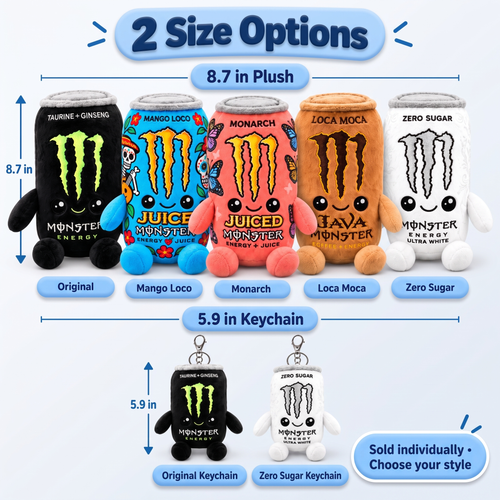 Monster Energy Drink Can Plush Toy